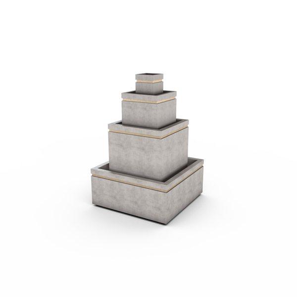 Gardenstone Cubic Fountain Water Fountains Gardenstone Old Roman Gold 