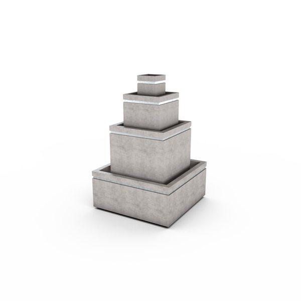 Gardenstone Cubic Fountain Water Fountains Gardenstone Old Roman Silver 
