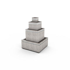 Gardenstone Cubic Fountain Water Fountains Gardenstone Old Roman Silver 