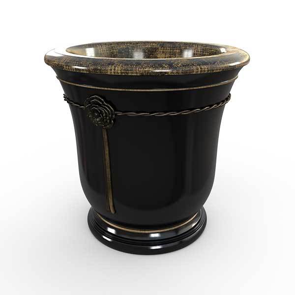 Gardenstone Elletra Planters Gardenstone Golden Black Small 