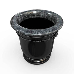 Gardenstone Elletra Planters Gardenstone Silver Black Small 