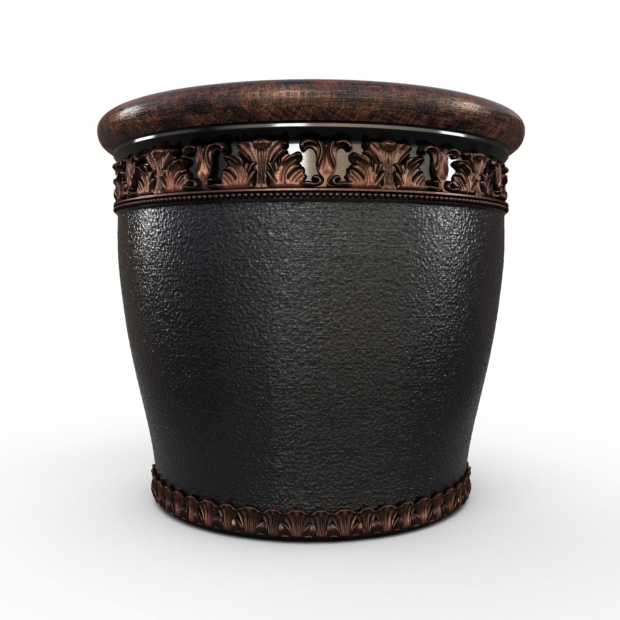 Gardenstone Elysian Round Planters Gardenstone Copper Black Medium 