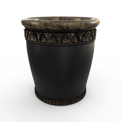 Gardenstone Elysian Round Planters Gardenstone Golden Black Small 