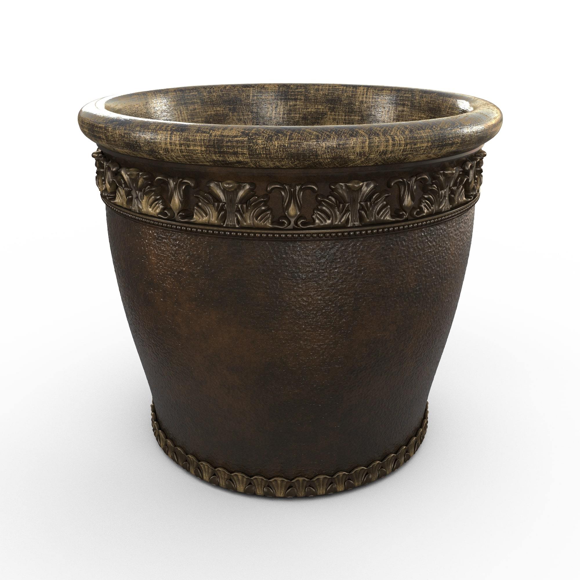 Gardenstone Elysian Round Planters Gardenstone Golden Bronze Medium 