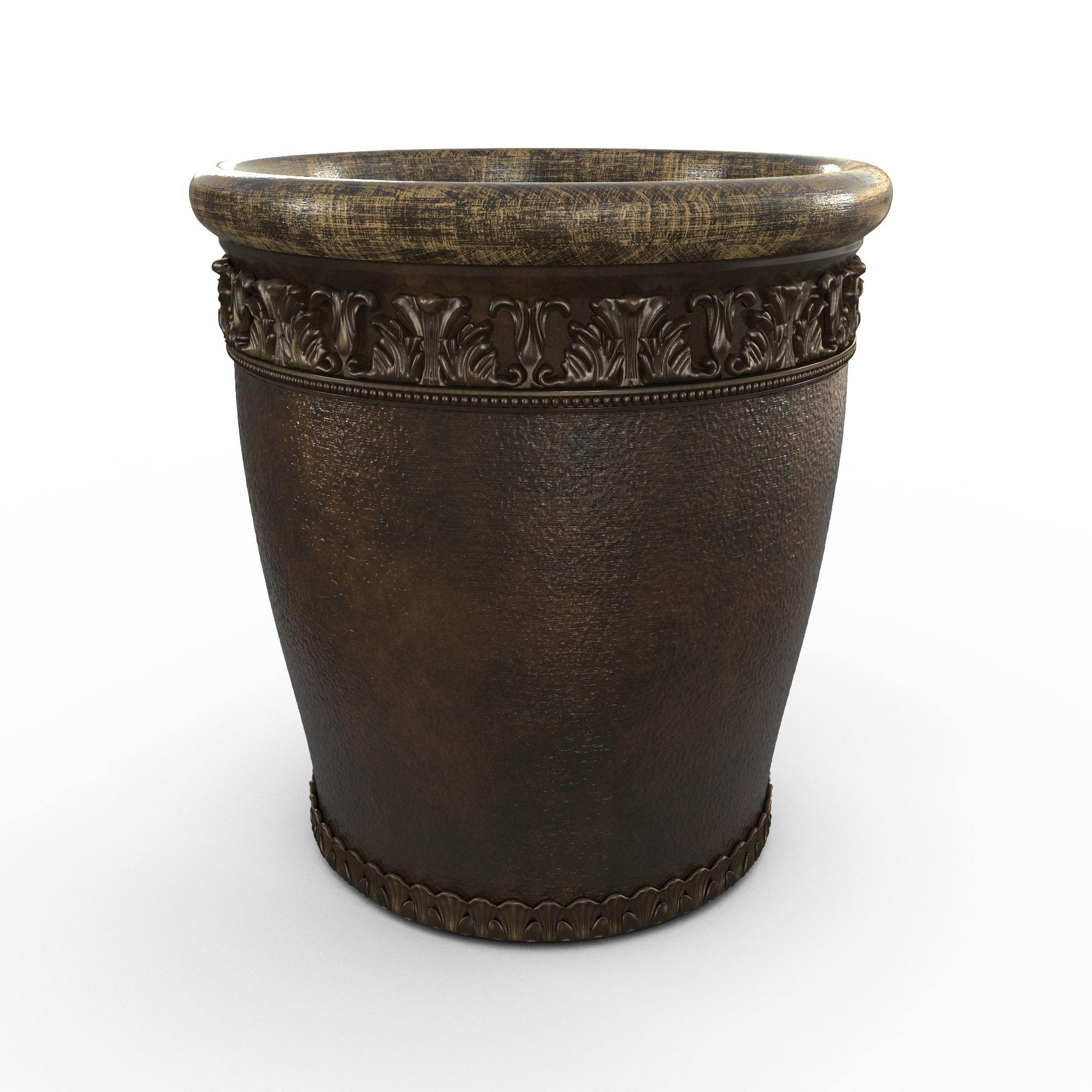 Gardenstone Elysian Round Planters Gardenstone Golden Bronze Small 