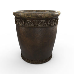 Gardenstone Elysian Round Planters Gardenstone Golden Bronze Small 