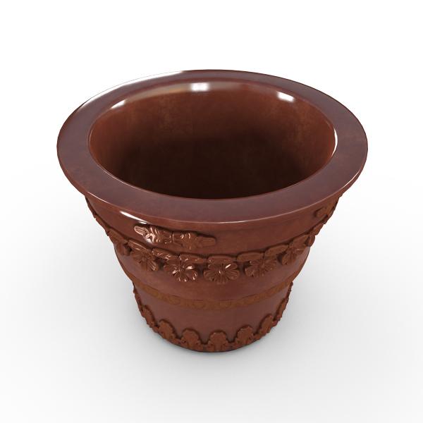 Gardenstone Floral Round Planters Gardenstone Rust 