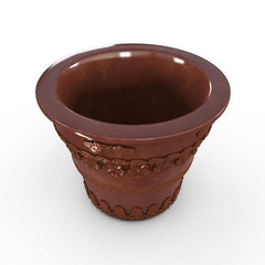 Gardenstone Floral Round Planters Gardenstone Rust 