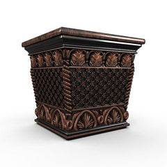 Gardenstone Floral Weave Box Planters Gardenstone Copper Black 