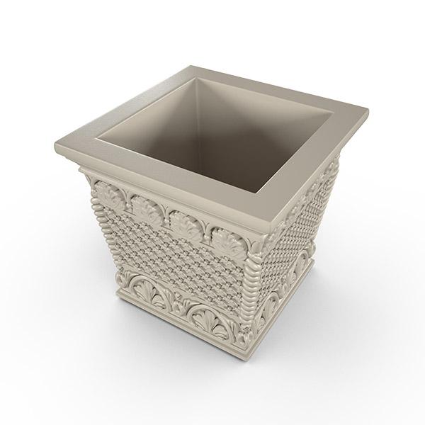 Gardenstone Floral Weave Box Planters Gardenstone Limestone 
