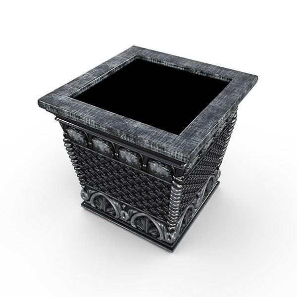 Gardenstone Floral Weave Box Planters Gardenstone Silver Black 