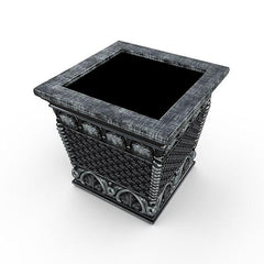 Gardenstone Floral Weave Box Planters Gardenstone Silver Black 
