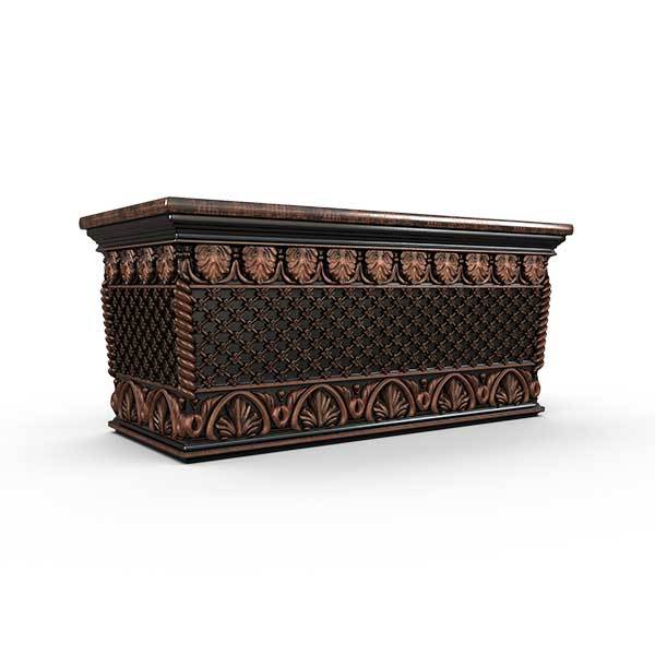 Gardenstone Floral Weave Trough Planters Gardenstone Copper Black 