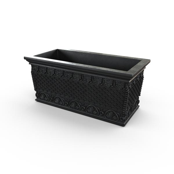 Gardenstone Floral Weave Trough Planters Gardenstone Etched Black 