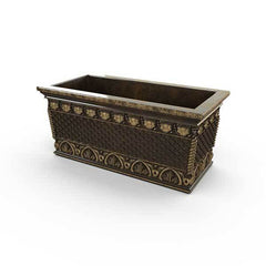 Gardenstone Floral Weave Trough Planters Gardenstone Golden Bronze 