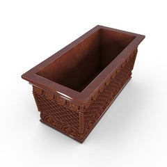 Gardenstone Floral Weave Trough Planters Gardenstone Rust 