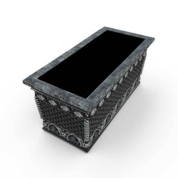 Gardenstone Floral Weave Trough Planters Gardenstone Silver Black 