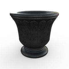 Gardenstone Fluted Urn Planters Gardenstone Etched Black 