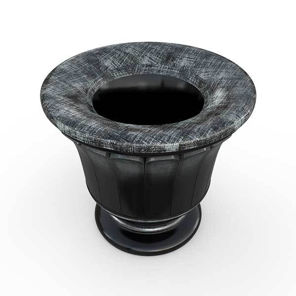 Gardenstone Fluted Urn Planters Gardenstone Silver Black 
