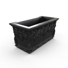 Gardenstone Leaf Cluster Trough Planters Gardenstone Etched Black 