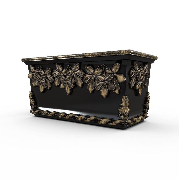 Gardenstone Leaf Cluster Trough Planters Gardenstone Golden Black 