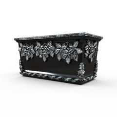 Gardenstone Leaf Cluster Trough Planters Gardenstone Silver Black 