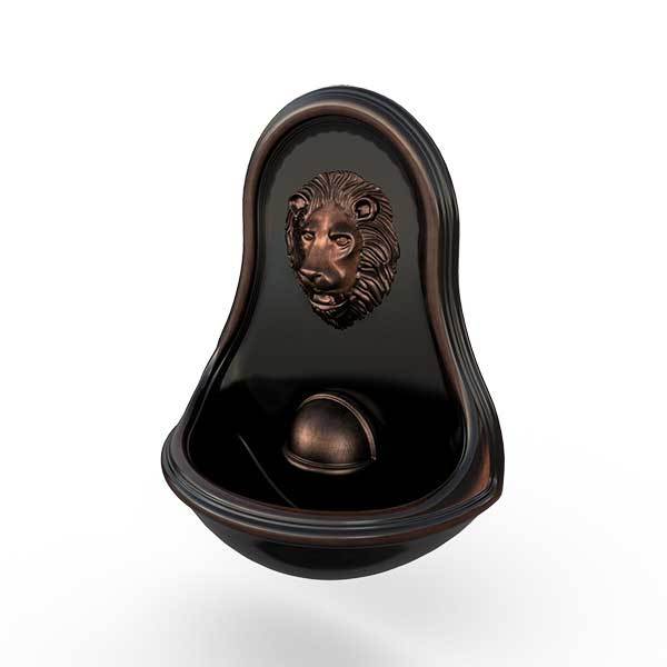 Gardenstone Lion Wall Fountain Water Fountains Gardenstone Copper Black 