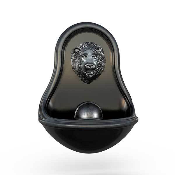Gardenstone Lion Wall Fountain Water Fountains Gardenstone Silver Black 