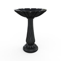 Gardenstone Lotus Birdbath Birdbath Gardenstone Etched Black Birdbath 