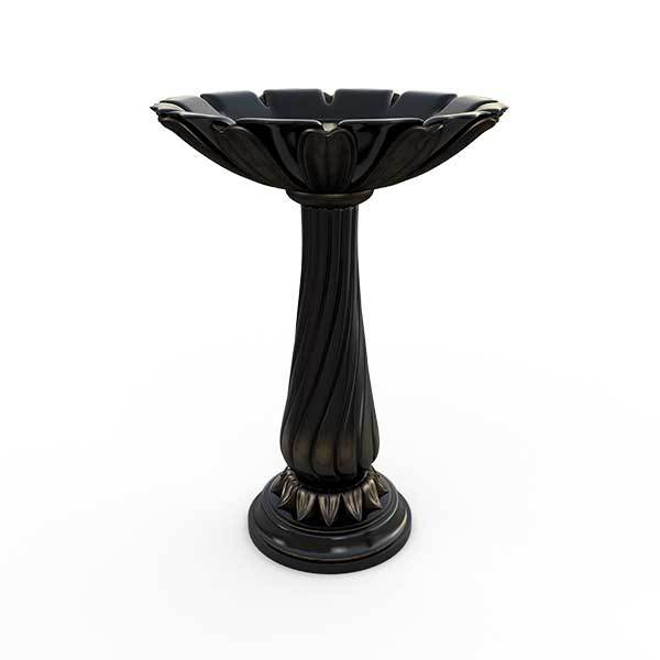 Gardenstone Lotus Birdbath Birdbath Gardenstone Golden Black Birdbath 