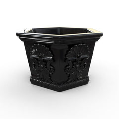 Gardenstone Medallion Hexagonal Planters Gardenstone Black 