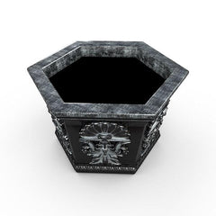 Gardenstone Medallion Hexagonal Planters Gardenstone Silver Black 