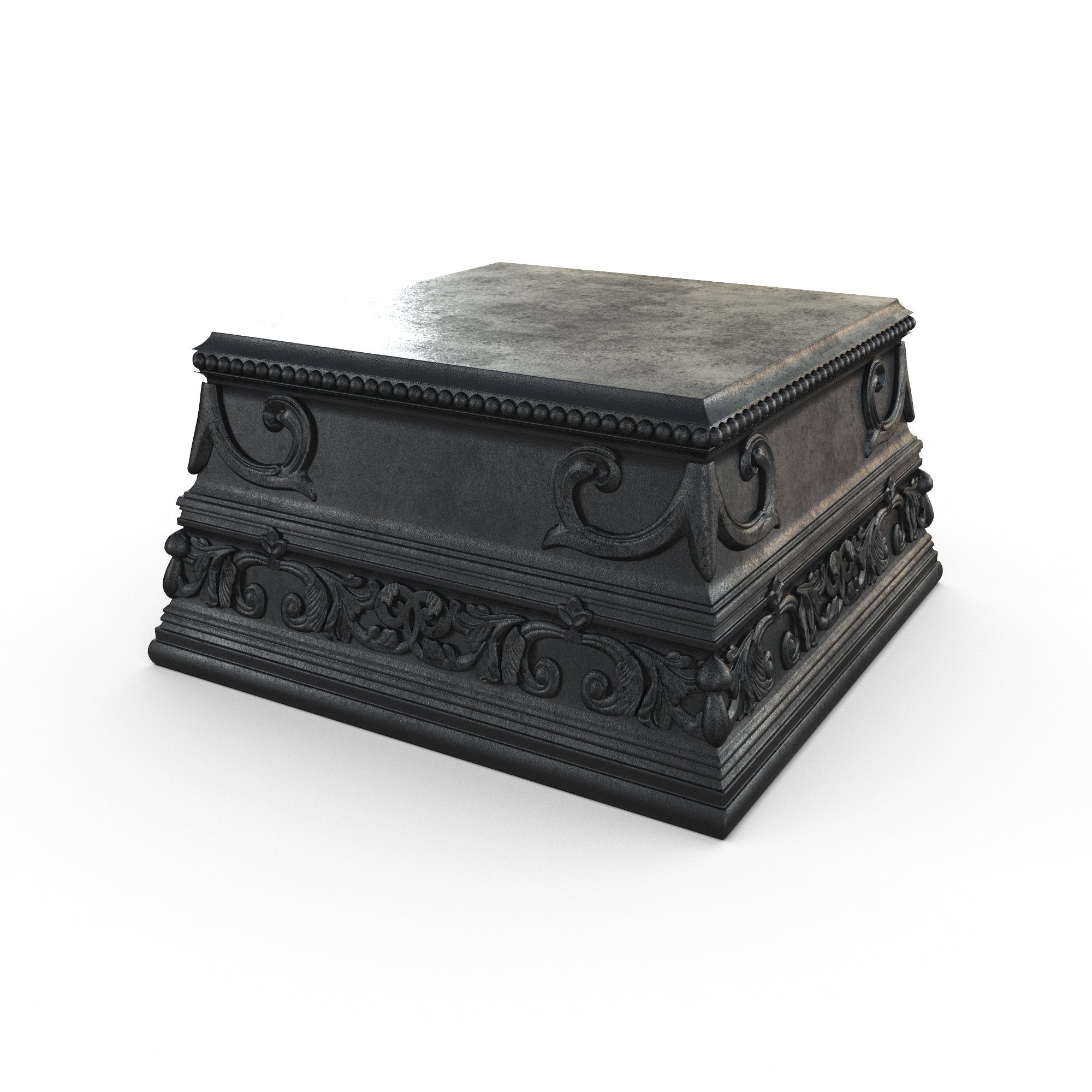 Gardenstone Meridian Pedestal Pedestals Gardenstone Etched Black 