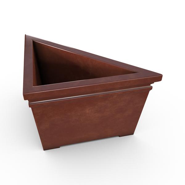 Gardenstone Prairie Triangle Planters Gardenstone Rust 