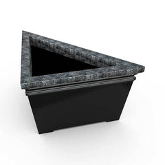 Gardenstone Prairie Triangle Planters Gardenstone Silver Black 