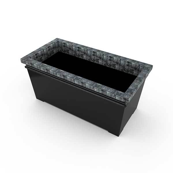 Gardenstone Prairie Trough Planters Gardenstone Silver Black 