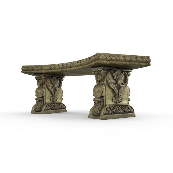 Gardenstone Princessa Bench Benches Gardenstone English Moss Curved 