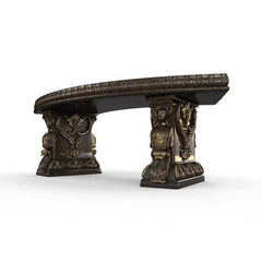 Gardenstone Princessa Bench Benches Gardenstone Golden Bronze Curved 