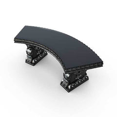 Gardenstone Princessa Bench Benches Gardenstone Silver Black Curved 