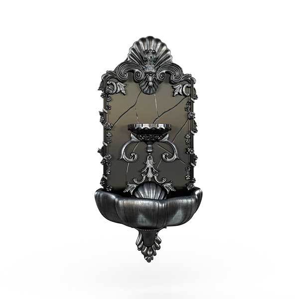 Gardenstone Princessa Wall Fountain Water Fountains Gardenstone Silver Black 