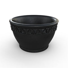 Gardenstone Rondelle Planters Gardenstone Etched Black 