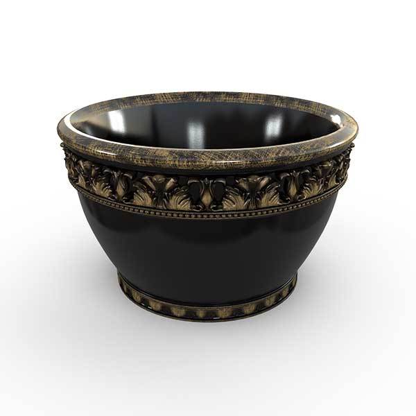 Gardenstone Rondelle Planters Gardenstone Golden Black 