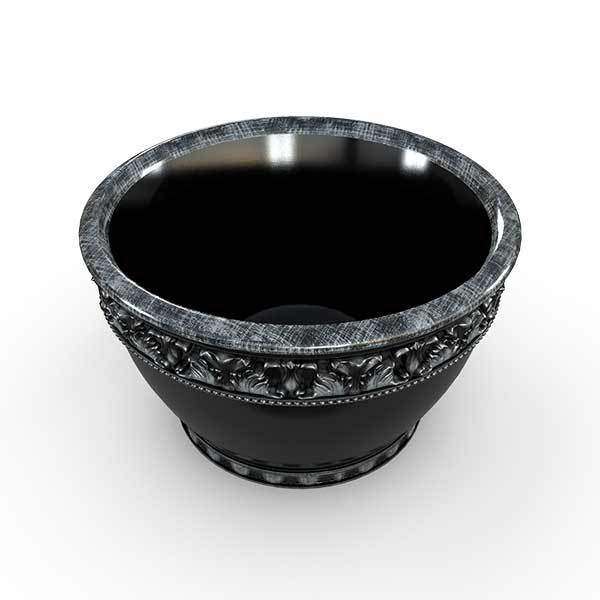 Gardenstone Rondelle Planters Gardenstone Silver Black 