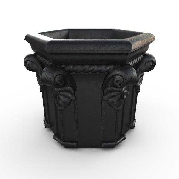 Gardenstone Tuscan Hexagonal Planters Gardenstone Etched Black 
