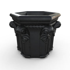 Gardenstone Tuscan Hexagonal Planters Gardenstone Etched Black 
