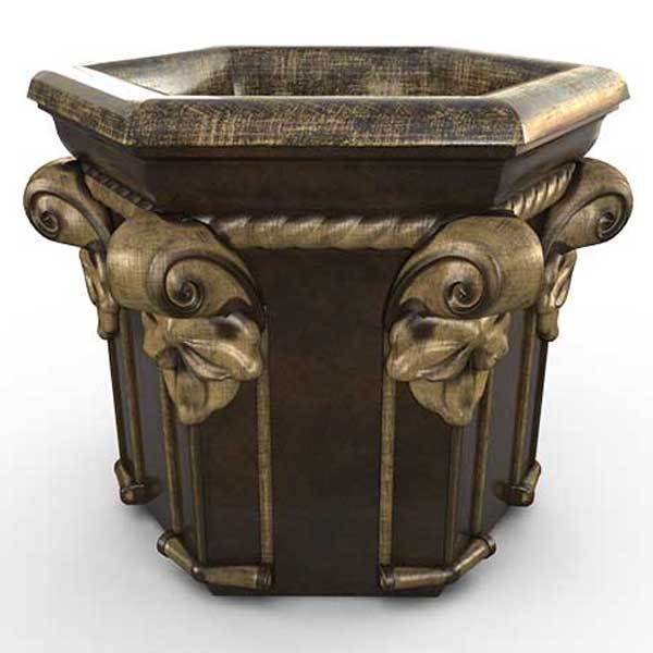 Gardenstone Tuscan Hexagonal Planters Gardenstone Golden Bronze 