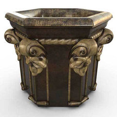 Gardenstone Tuscan Hexagonal Planters Gardenstone Golden Bronze 