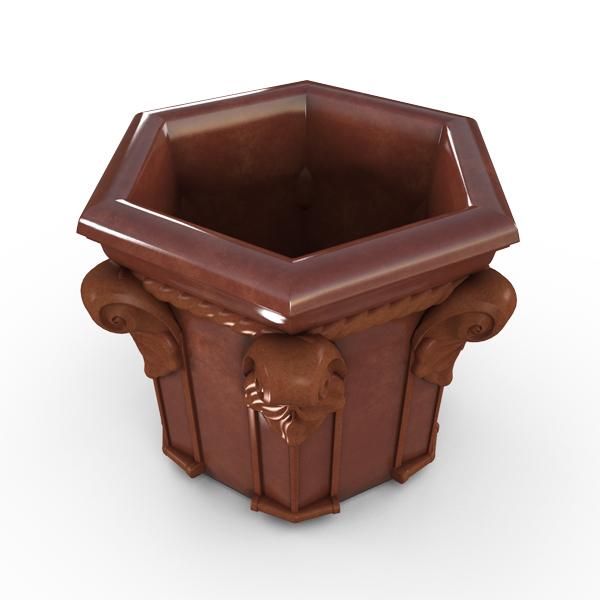 Gardenstone Tuscan Hexagonal Planters Gardenstone Rust 