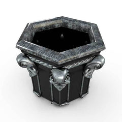 Gardenstone Tuscan Hexagonal Planters Gardenstone Silver Black 