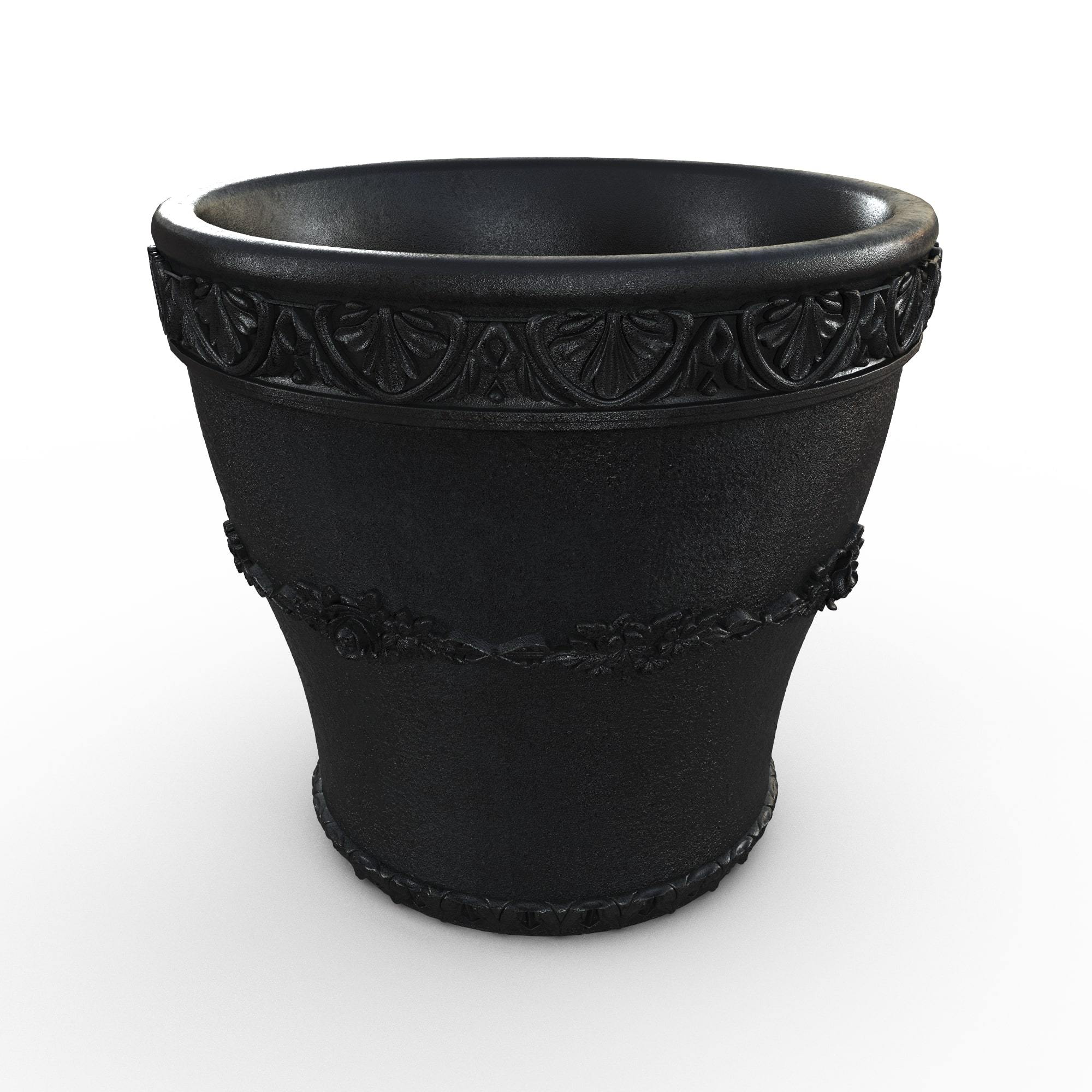 Gardenstone Verona Planters Gardenstone Etched Black 
